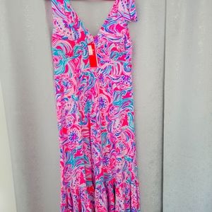 NWT Lilly Pulitzer Tie Strap Tiered Maxi Dress